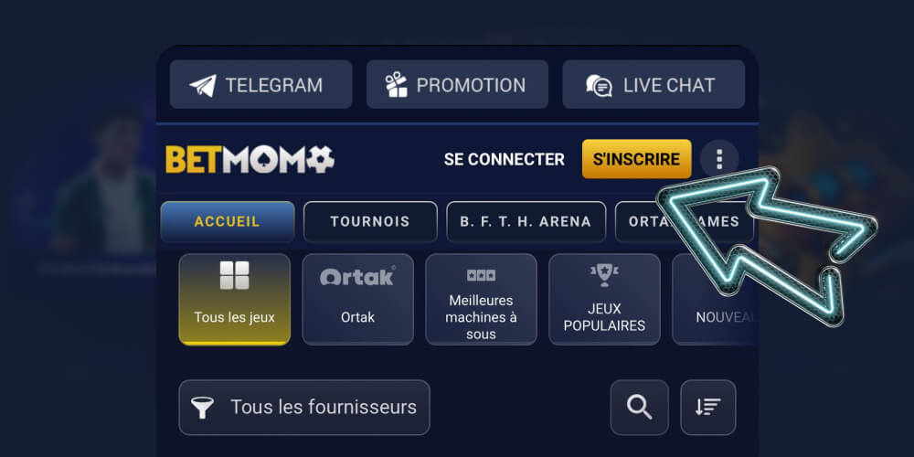 Cliquez sur le bouton « S'inscrire ».
