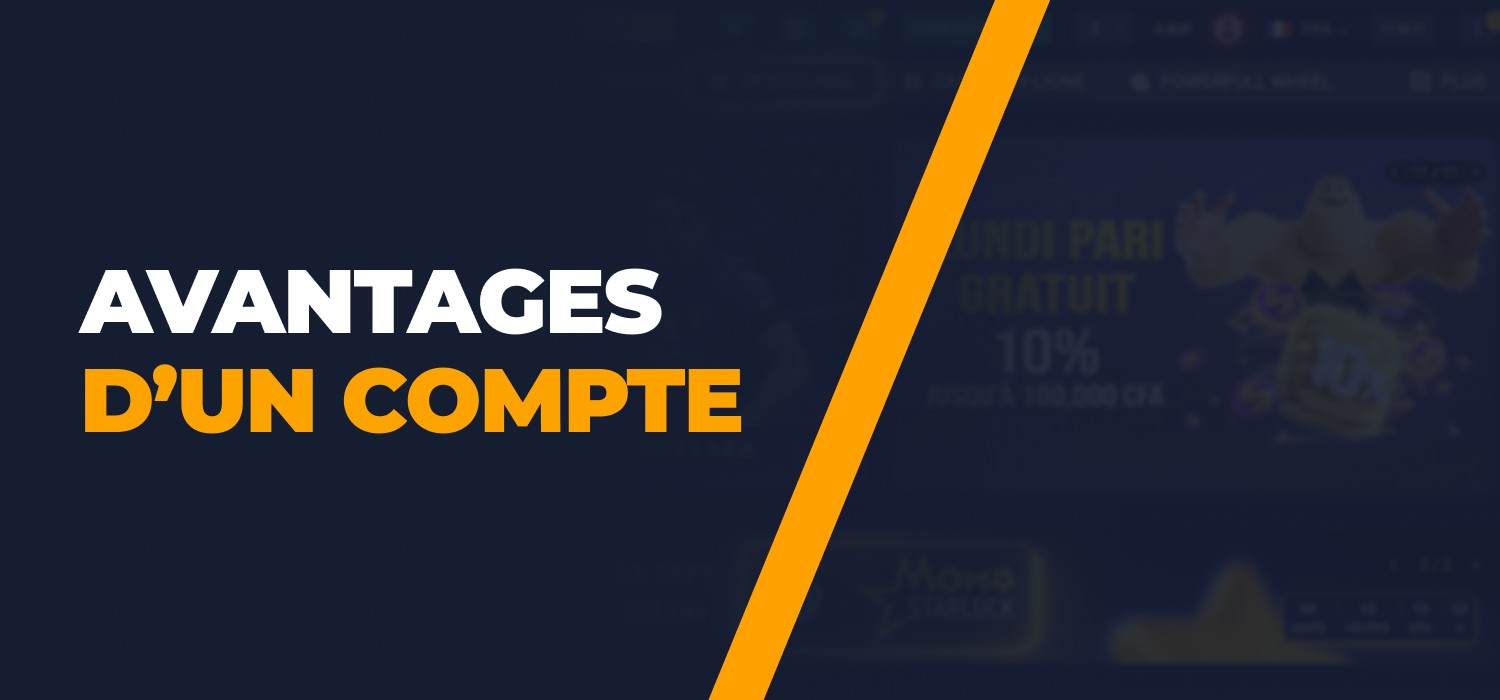 avantages pour les titulaires d'un compte de casino