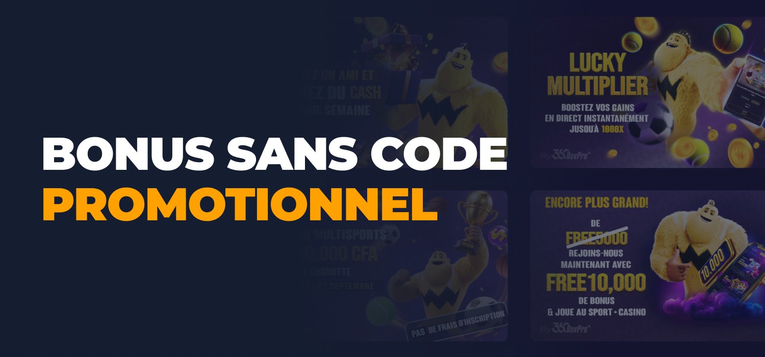 Bonus disponibles sur Betmono sans code promotionnel